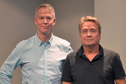Left: Glenn Gundermann, Application Development Manager at Nulogx, Right: Bob Morrow, VP Technology and Hosted Solutions at Nulogx.